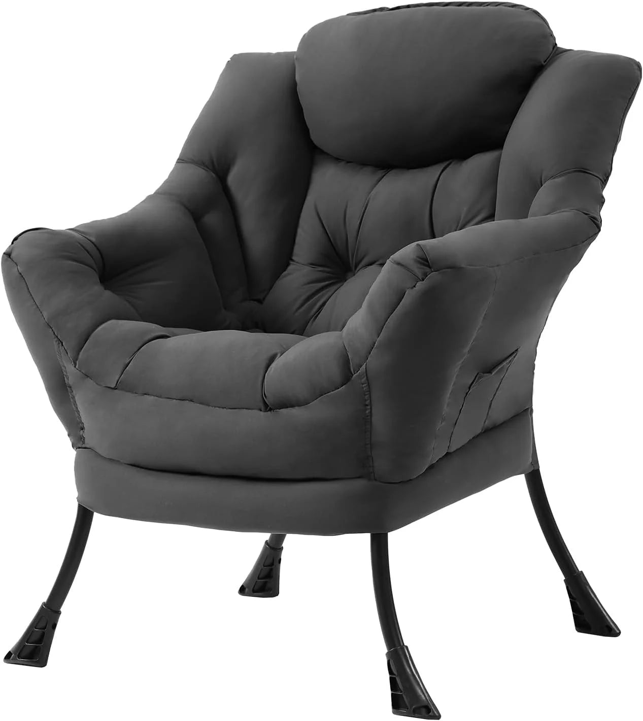 Tiita Lazy Chair with Ottoman Modern Large Accent Lounge Chair Leisure Sofa Armchair Ottoman
