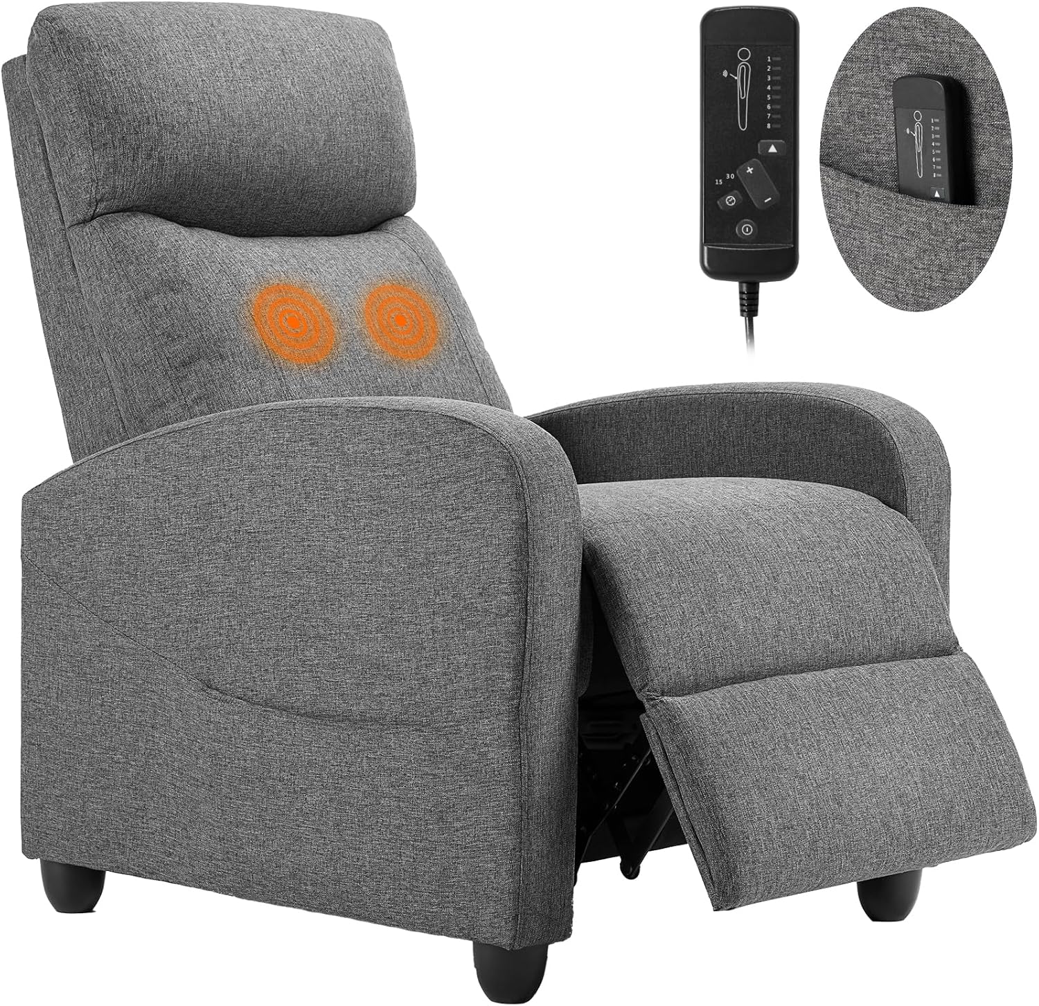 Sweetcrispy Massage Recliner Chair for Adults Adjustable Home Theater Seating