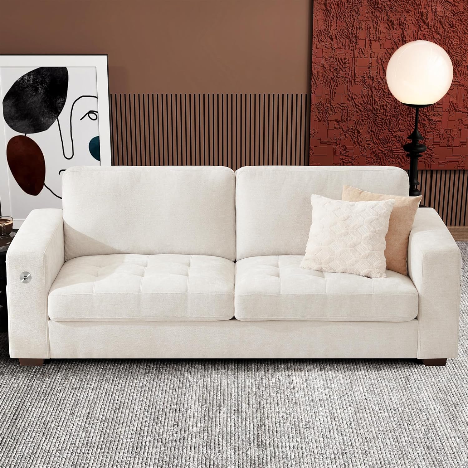 ihanherry 146-inch U-shaped modern sofa modular area cloud sofa
