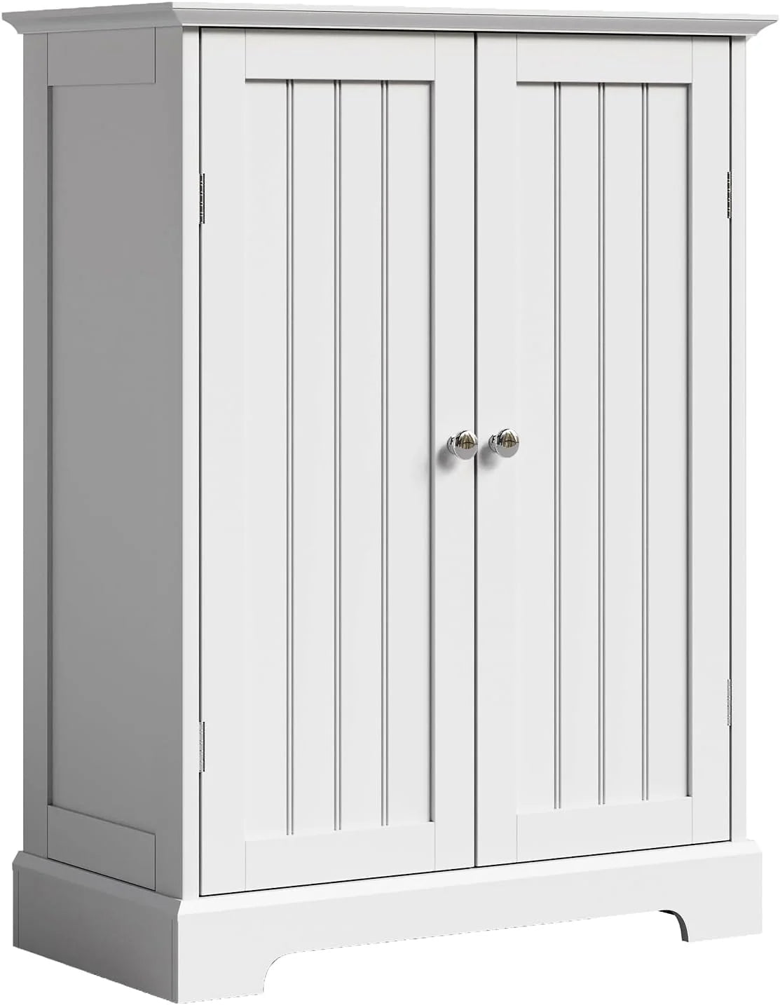 ChooChoo Bathroom Floor Cabinet, Modern Bathroom Storage Cabinet with 4 Door