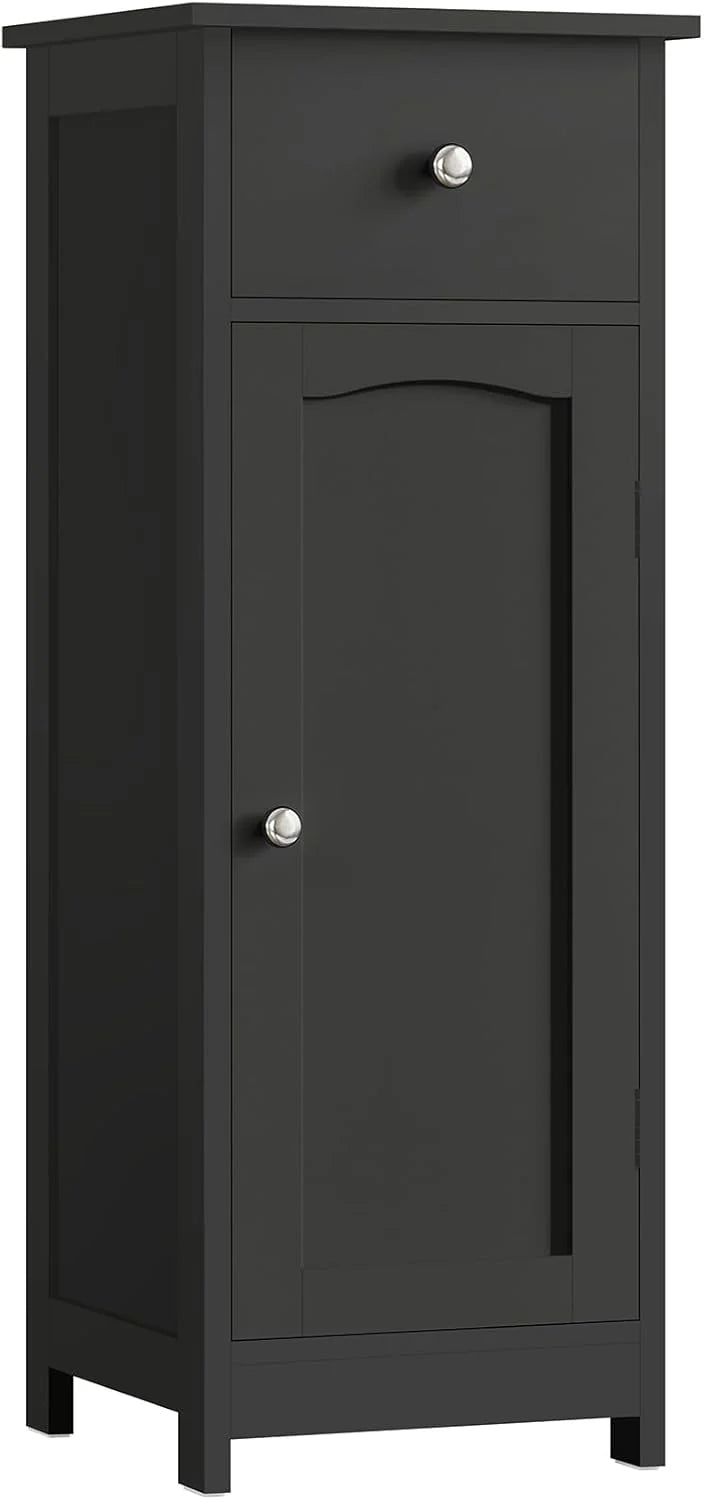 Iwell Storage Cabinet with 2 Drawers & Adjustable Shelves, Cupboard, Floor Cabinet